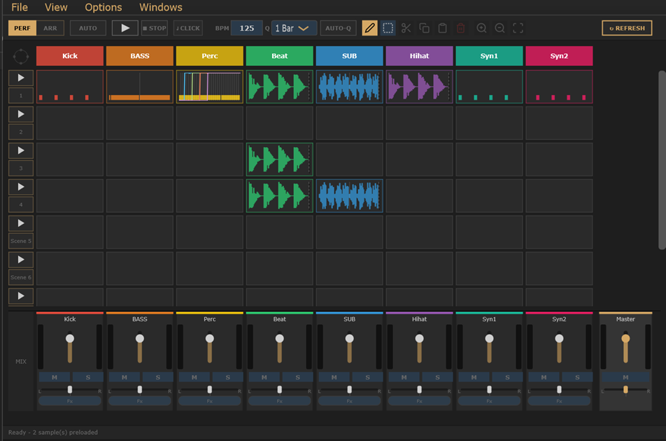 GrooviXBeat interface